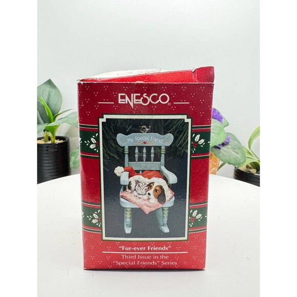 Enesco "Fur-Ever Friends" Third Issue Special Friends Series Christmas Ornament - Picture 4 of 12